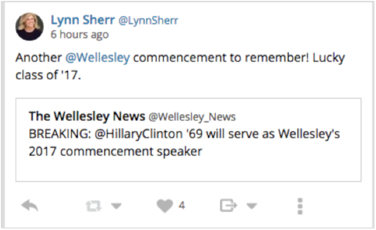 Lyn Sheer: Another Wellesley commencement to remember.