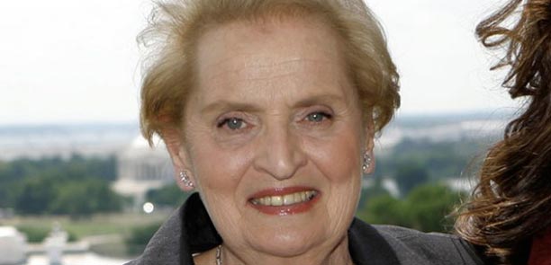 Sundance Channel photo of Madeleine Albright with Washington in distance