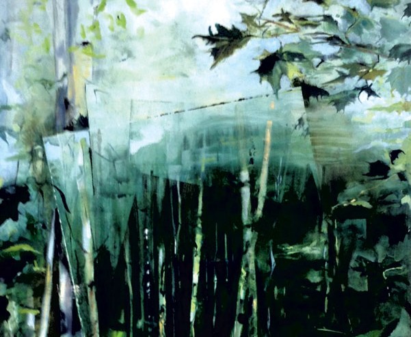 semi-abstract landscape painting by Bunny Harvey