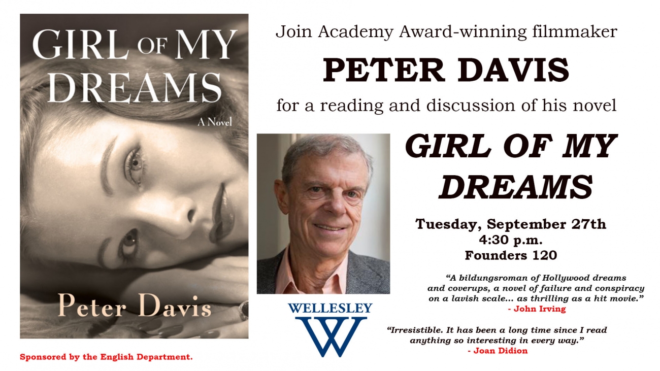 Peter Davis for a reading and discussion of his novel "Girl of my dreams"