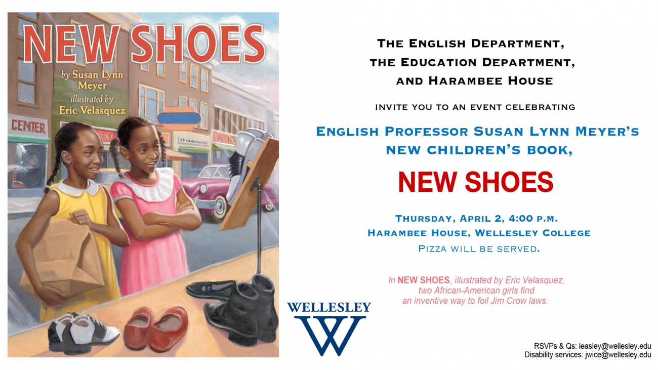 English Professor Susan Lynn Meyer's new children's book, "New Shoes"