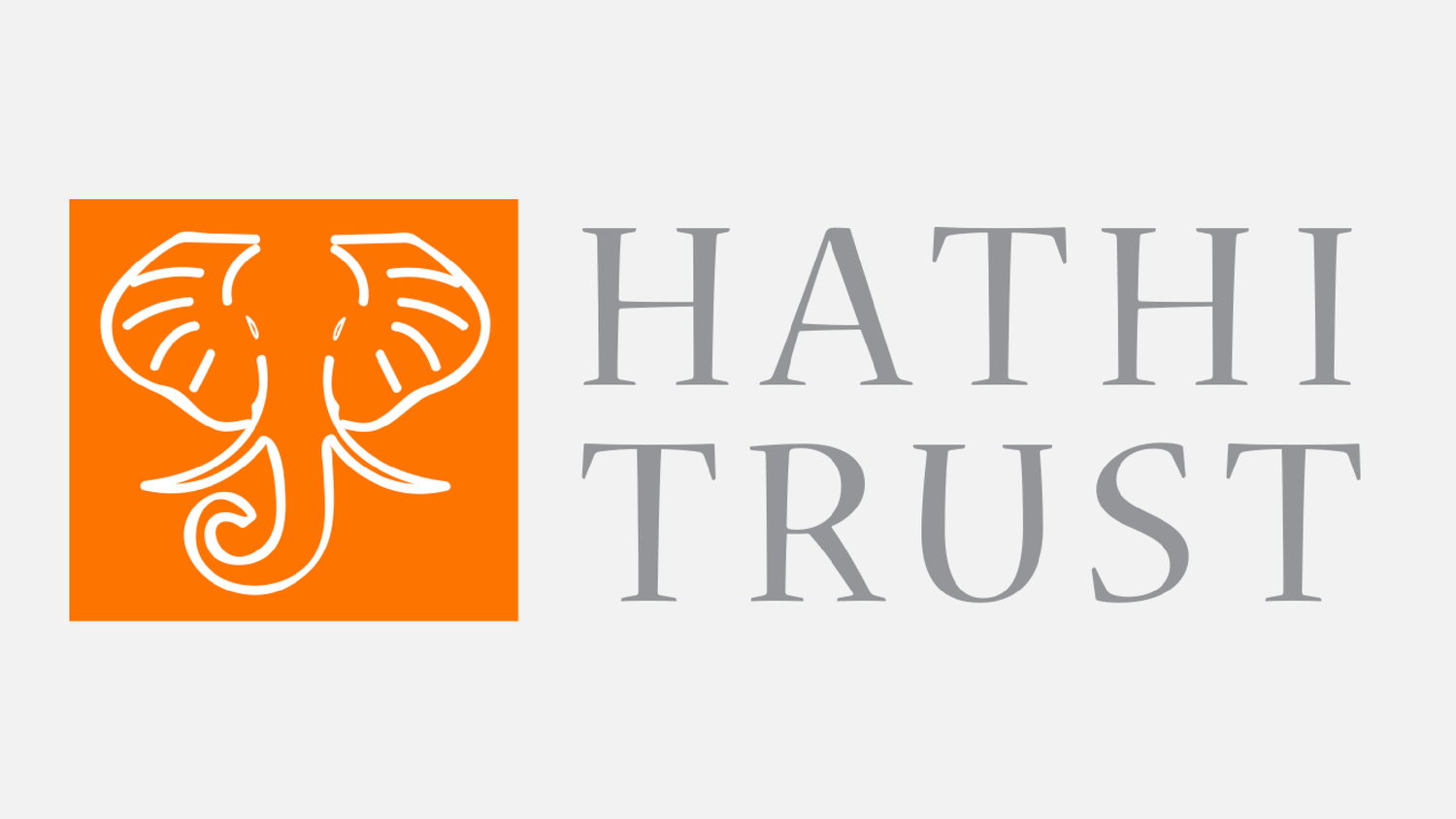 Hathi Trust logo with name and picture of an elephant