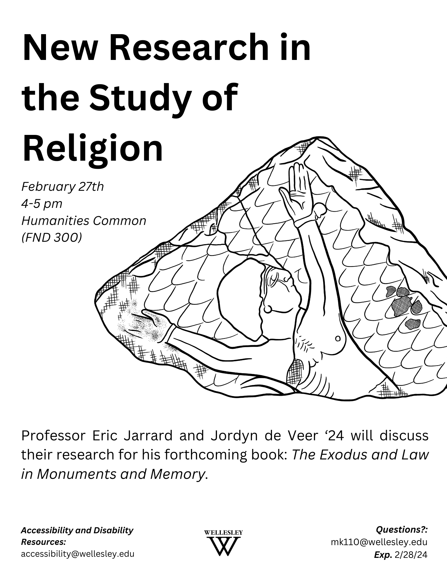 2024 Lecture by Dr. Eric Jarrard and Jordyn de Veer '24 New Research in the Study of Religion