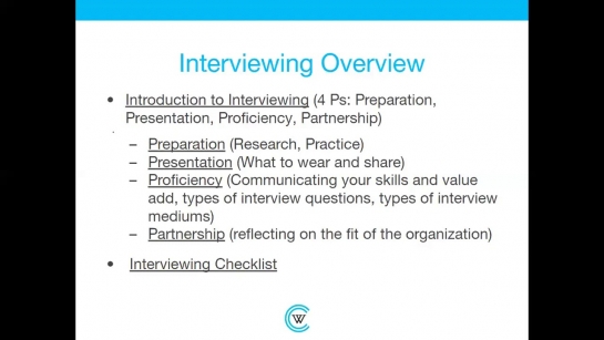 Interviewing: A Career Essentials Workshop