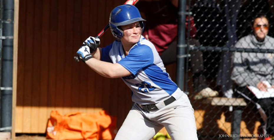 Softball player Jen Migliore '14 steps up to the plate.