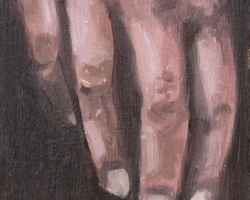 oil painting of fingers