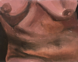 oil painting of breasts and torso