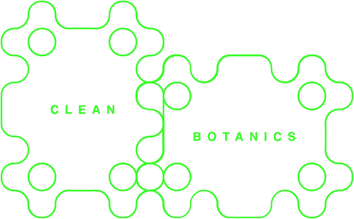neon green line logo for Clean Botanics