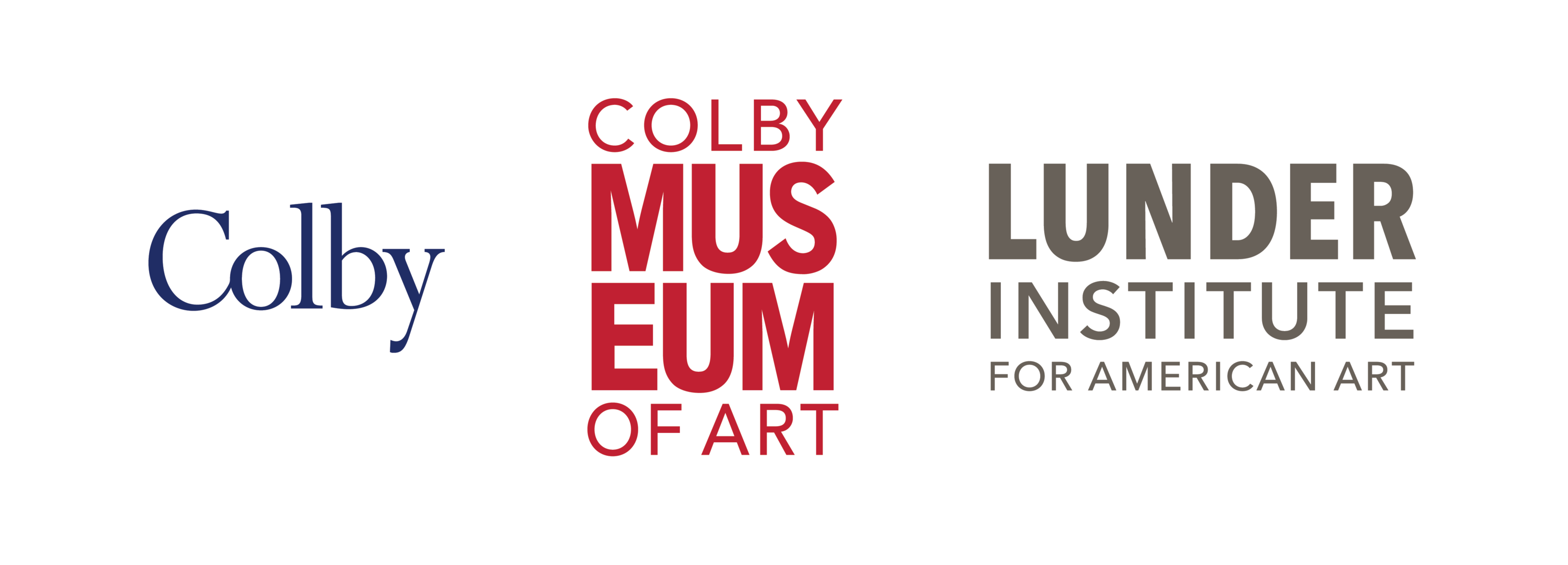 Logos for Colby, Colby Museum of Art and Lunder Institute for American Art