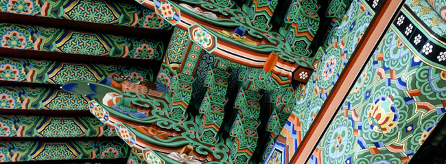 Korean temple roof motives