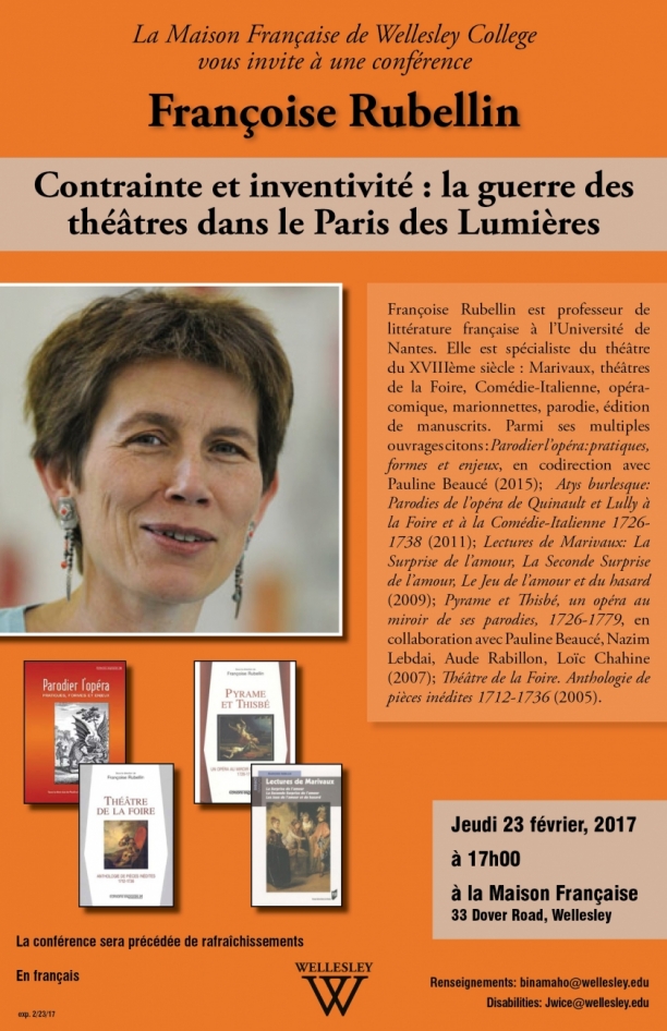 Francoise Rubellin: Contrainte et inventivite: La guerre des theatres dans le Paris des Lumieres