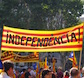 Handmade sign for the Catalan Independence Movement 